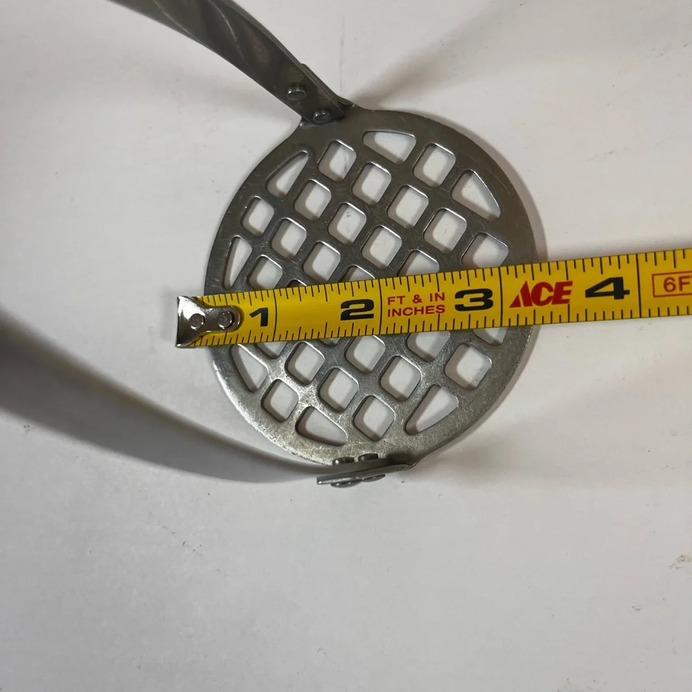 Vintage Flint Stainless Vanadium Potato Masher, Composite Handle, Made in USA